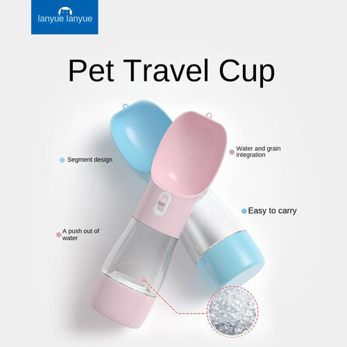 PawEquip Dual-Chamber Pet Travel Water & Snack Bottle