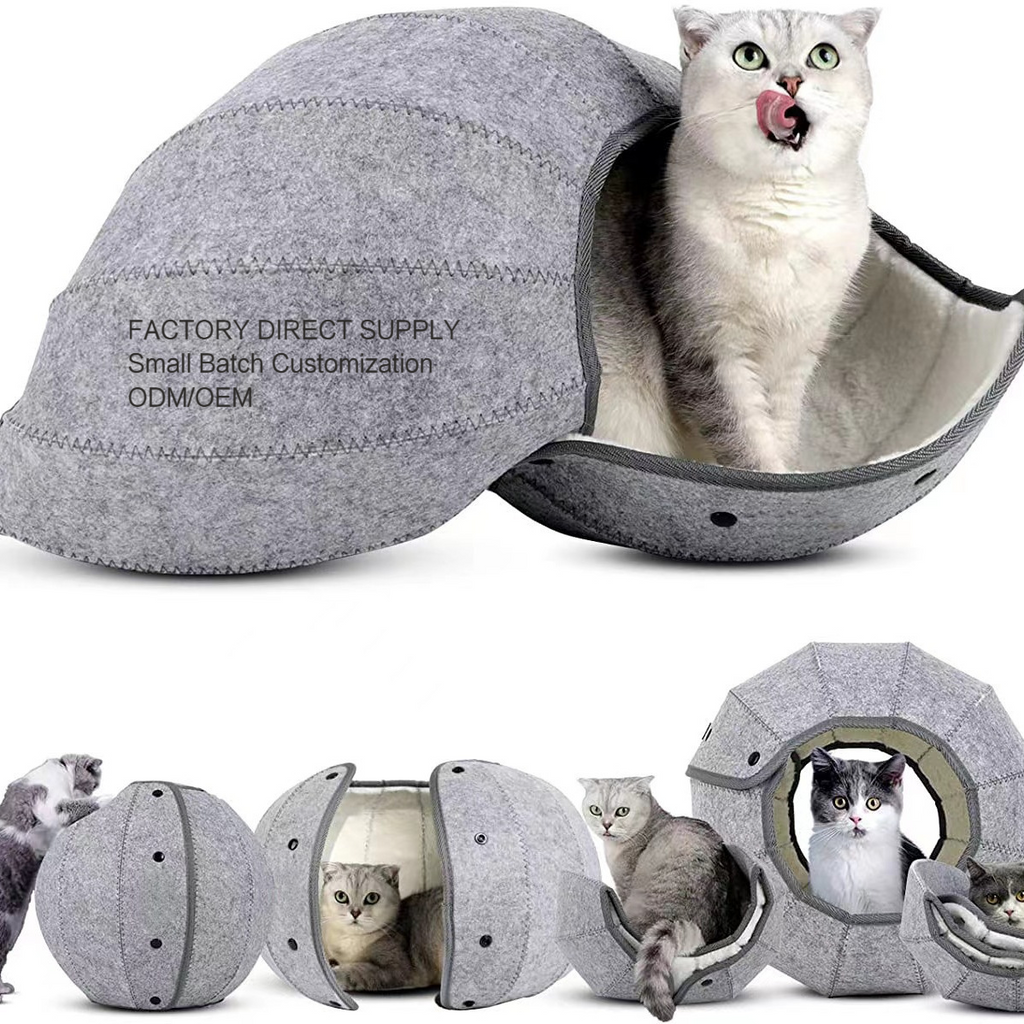 PawEquip Foldable Cat Cave & Tunnel
