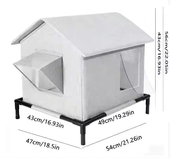 PawEquip Outdoor Elevated Cat House