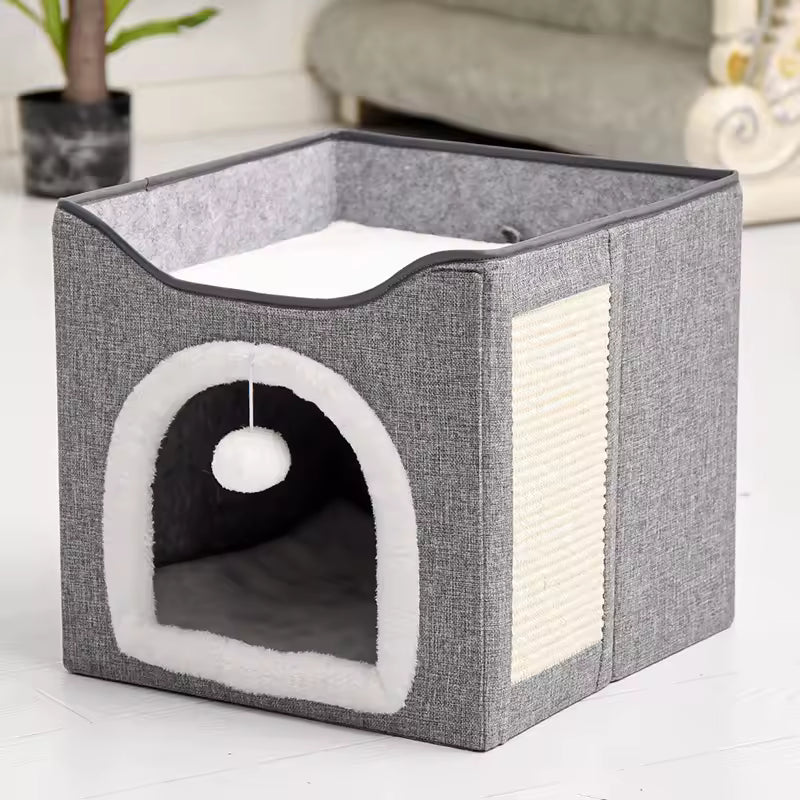 PawEquip Three-Layer Cat Nest & Scratching House