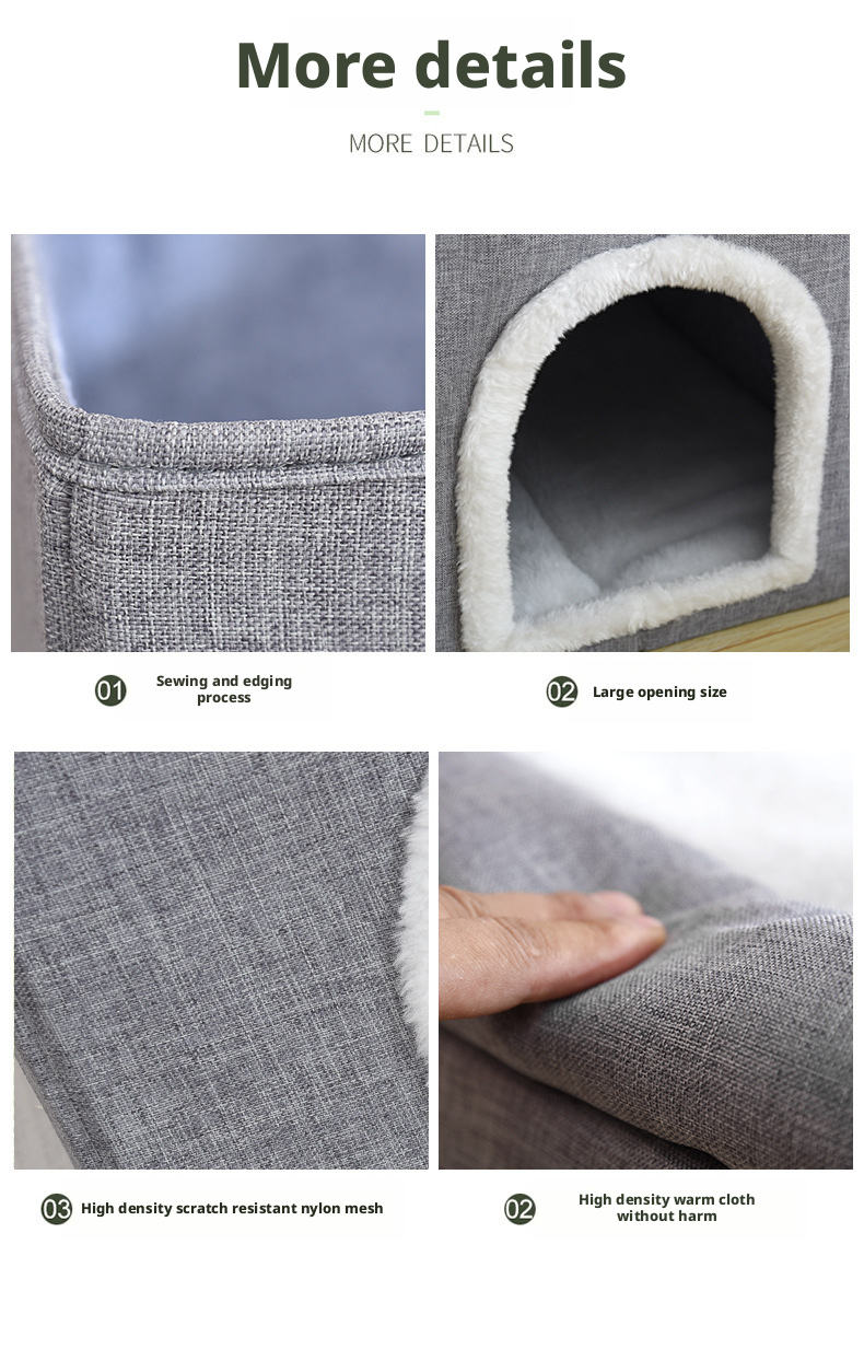 PawEquip Three-Layer Cat Nest & Scratching House