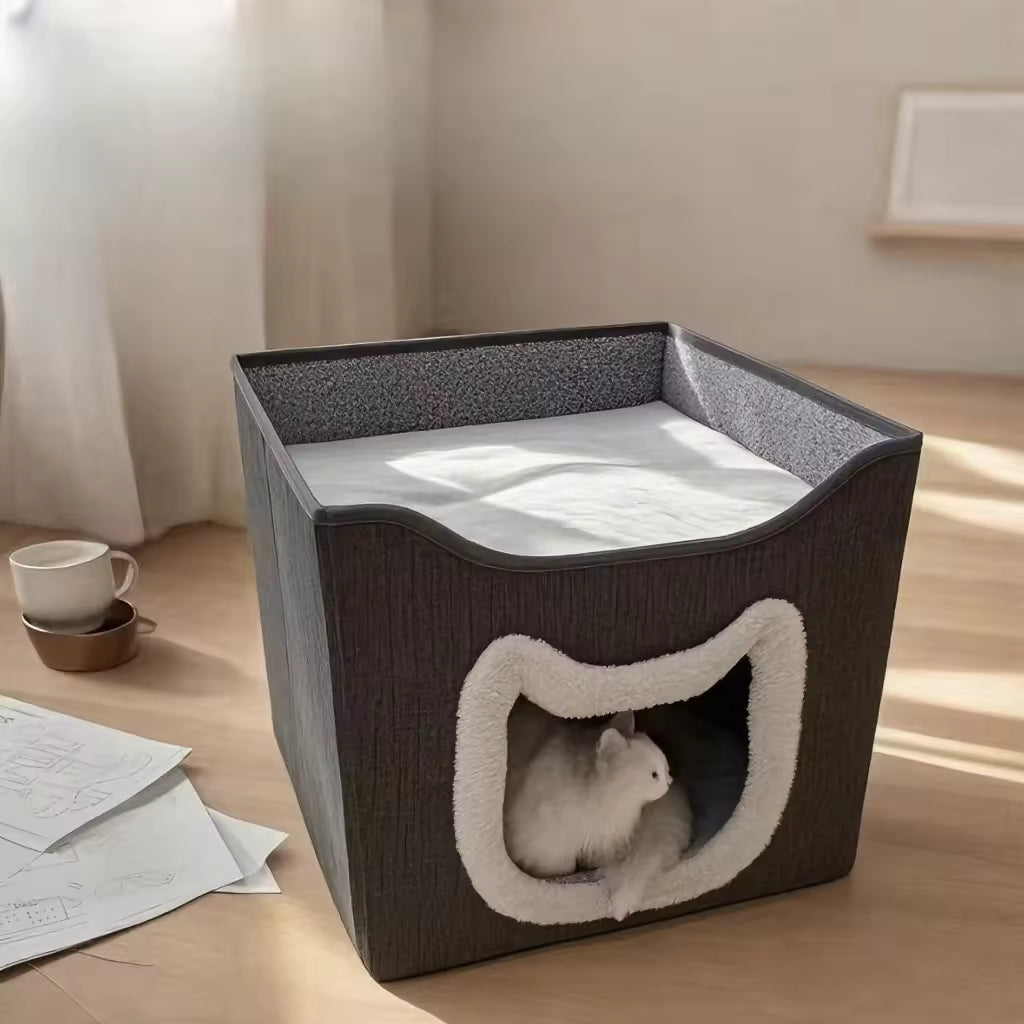 PawEquip Three-Layer Cat Nest & Scratching House