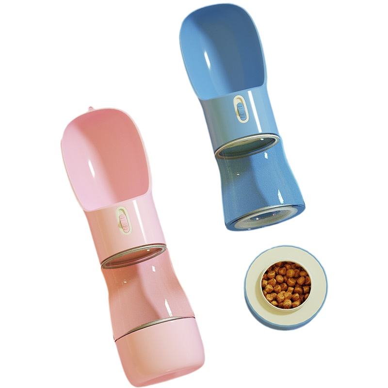 PawEquip Dual-Chamber Pet Travel Water & Snack Bottle